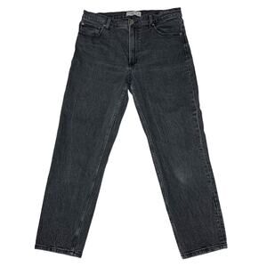 Abercrombie & Fitch The Mom High Rise Black Jeans sz 30 / 10 Tapered Straight